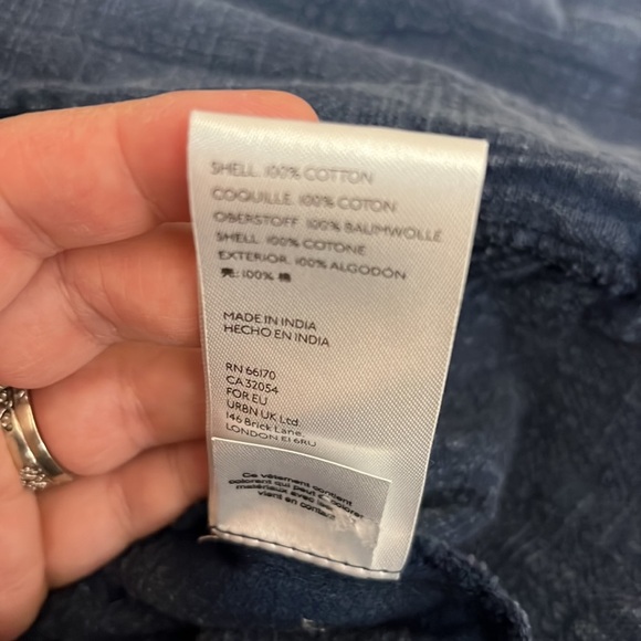 ANTHROPOLOGIE BLUE COTTON KIMONO ORIGAMI STYLE TOP XS - Picture 14 of 16